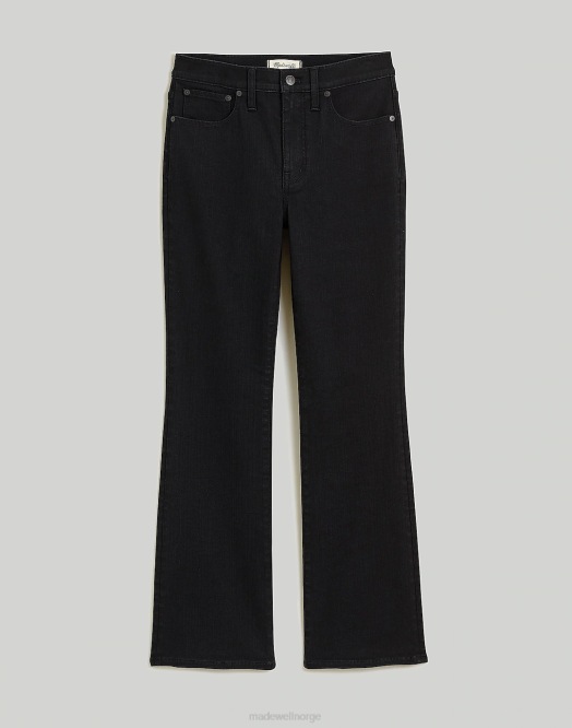 Madewell klær svart skyllevask kvinner spark ut crop jeans 260F1053