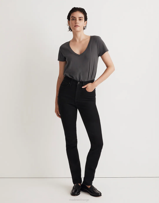 Madewell klær svart skyllevask kvinner stovepipe jeans 260F1126