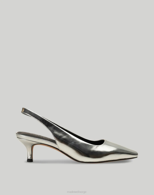 Madewell fottøy sølv metallic kvinner sko bjørnen maxine slingback 260F2213