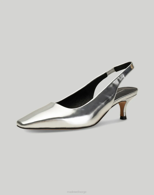 Madewell fottøy sølv metallic kvinner sko bjørnen maxine slingback 260F2213