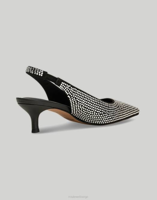 Madewell fottøy svart kvinner sko bjørnen maxine slingback crystal 260F2212