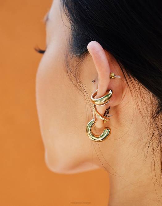 Madewell samling gull kvinner soko chunky dash-bøyler 260F2261