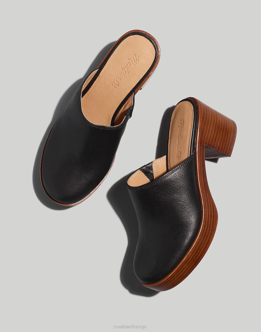 Madewell fottøy ekte svart kvinner Janeen plattformmuldyret 260F2690