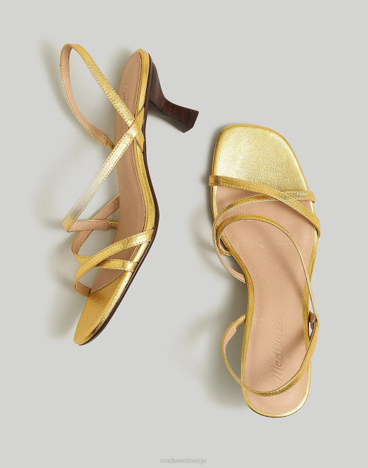 Madewell fottøy lyst gull kvinner felicia slingback-sandalen 260F2699