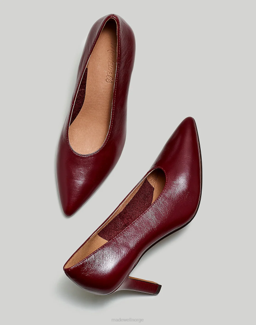Madewell fottøy rusten burgunder kvinner Janet pumpen 260F2692