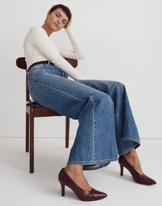 Madewell fottøy rusten burgunder kvinner Janet pumpen 260F2692