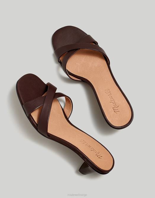 Madewell fottøy sjokoladerosin kvinner rachelle kattunge-hæl-sandalen 260F2698