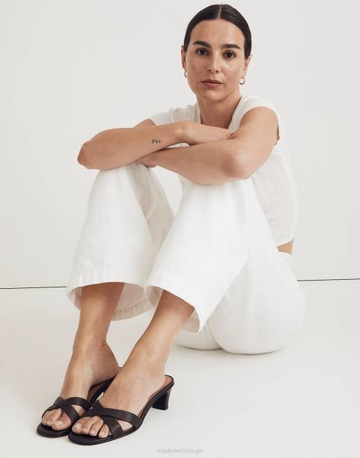 Madewell fottøy sjokoladerosin kvinner rachelle kattunge-hæl-sandalen 260F2698