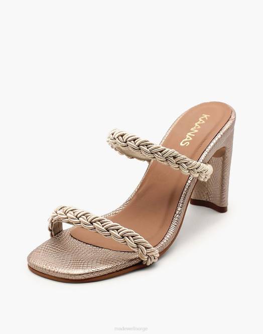 Madewell fottøy svart kvinner kaanas ariana flettet hæl 260F1708