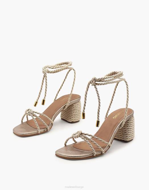 Madewell fottøy svart kvinner kaanas selena knyttet hæl 260F1710