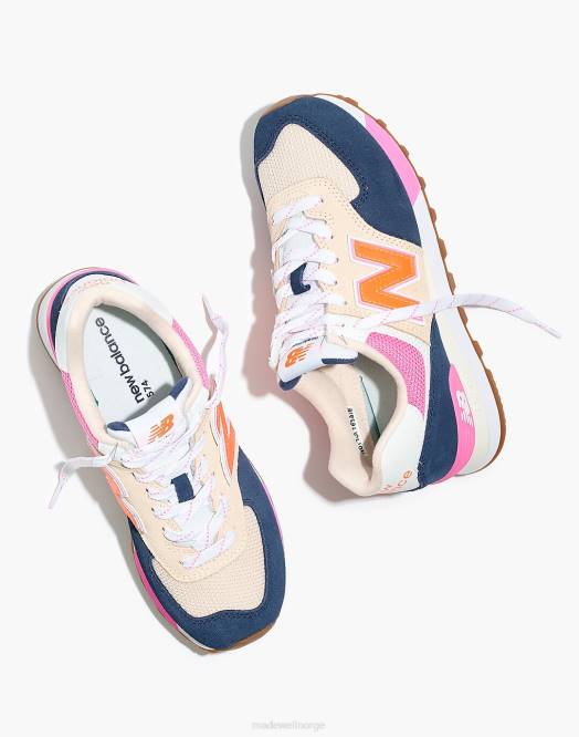 Madewell fottøy brun/lyseblå kvinner new balance semsket skinn 574 joggesko 260F2019