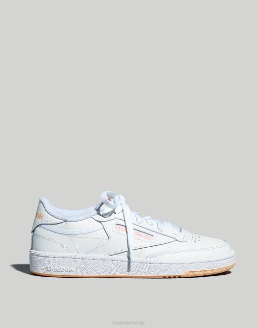 Madewell fottøy hvit/aura oransje kvinner reebok club c 85 joggesko 260F2180