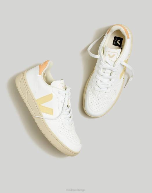 Madewell fottøy hvit solfersken kvinner veja v-10 sneakers i fargeblokk 260F2373