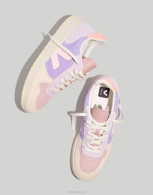 Madewell fottøy multico-lavande kvinner veja semsket v-10 sneakers 260F2380