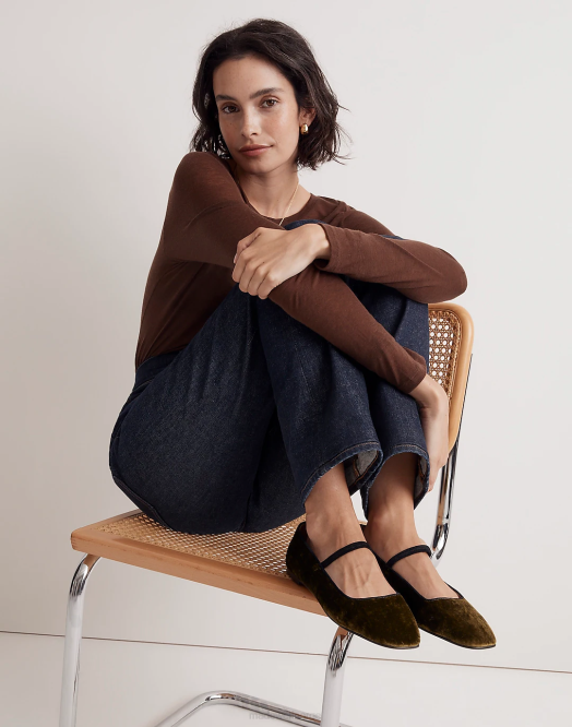 Madewell fottøy ørken oliven kvinner greta ballet flat 260F2657