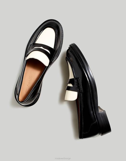 Madewell fottøy ekte svart kvinner vernon loafer 260F2663