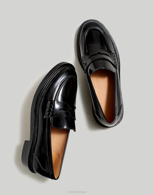 Madewell fottøy ekte svart kvinner vernon loafer 260F2664