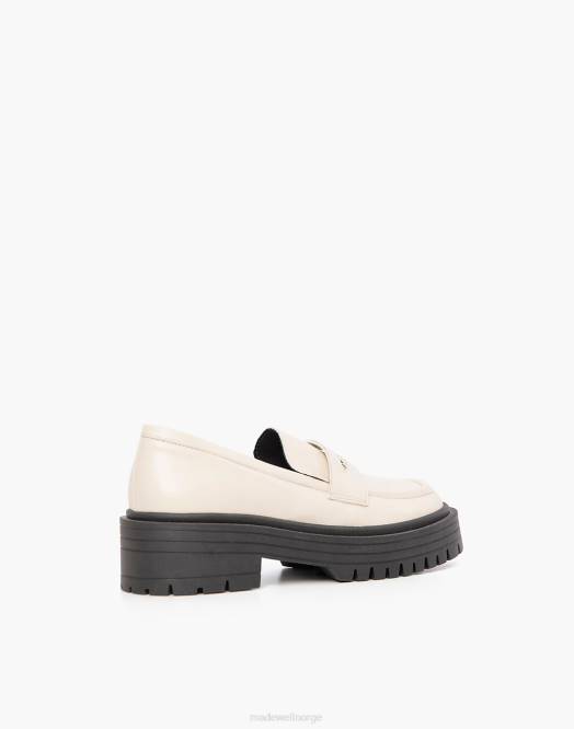 Madewell fottøy hvit kvinner alohas mask veganske loafers i skinn 260F1199