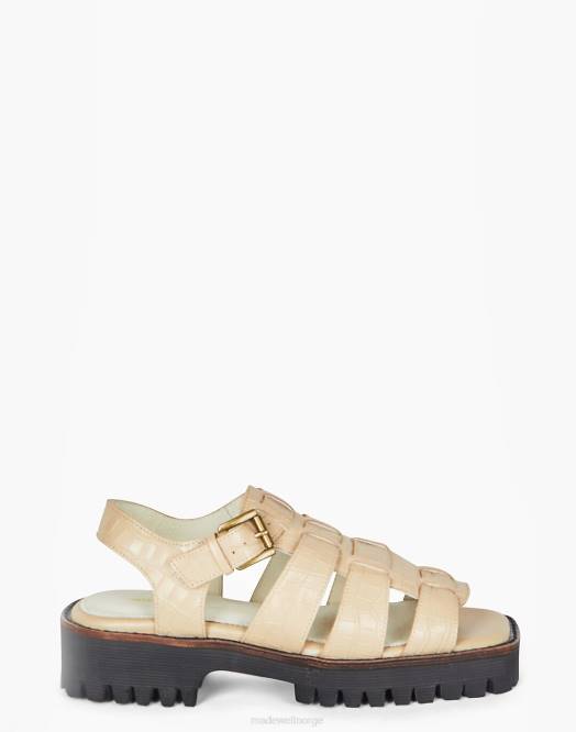 Madewell fottøy beige kvinner med vilje blank haddie 260F1675