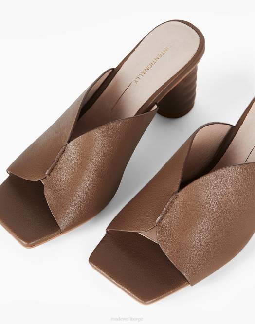 Madewell fottøy lysebrun kvinner med vilje blank kamika 260F1647