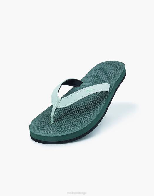 Madewell fottøy brun kvinner flip-flop-sandaler med innersåle i fargeblokk 260F1615
