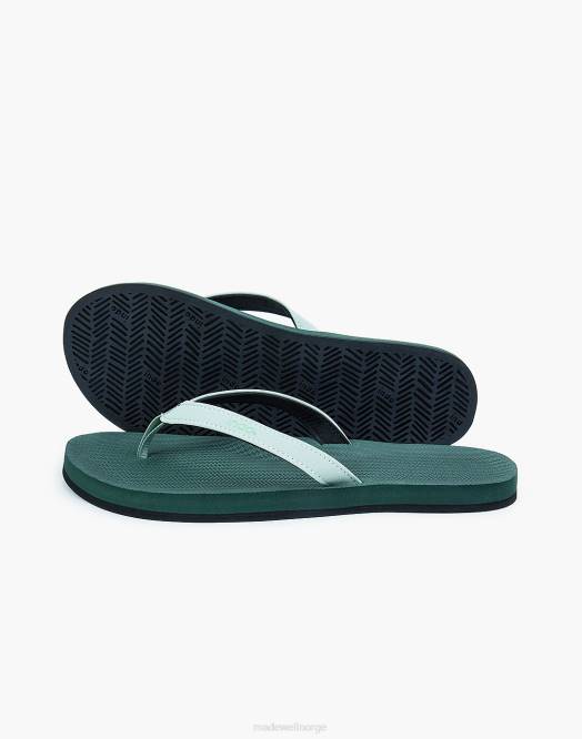 Madewell fottøy brun kvinner flip-flop-sandaler med innersåle i fargeblokk 260F1615