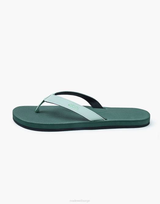 Madewell fottøy brun kvinner flip-flop-sandaler med innersåle i fargeblokk 260F1615
