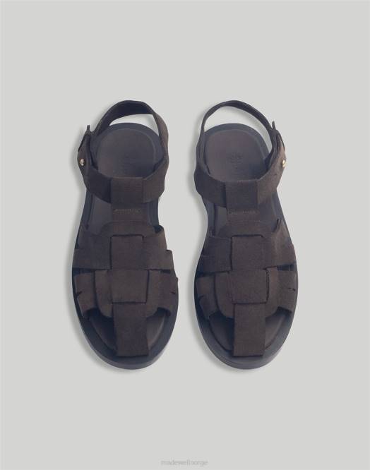 Madewell fottøy brun kvinner saja fisherman sandaler 260F2199