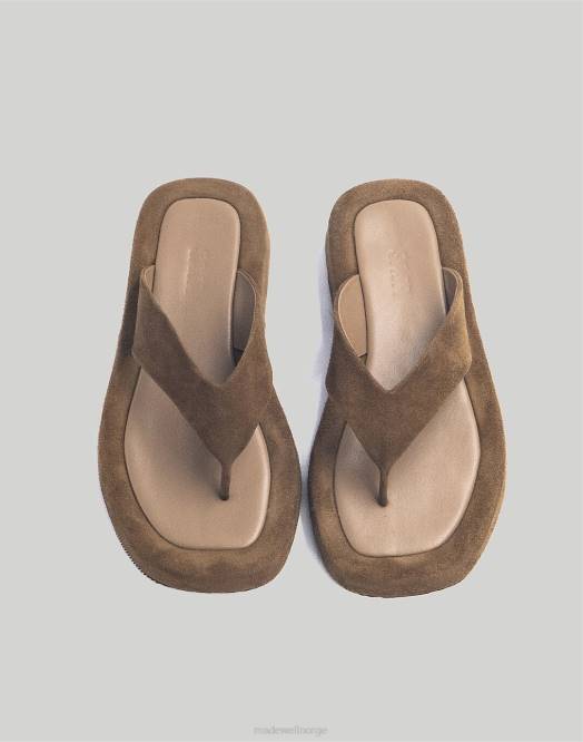 Madewell fottøy brun kvinner saja spurvesandaler 260F2200