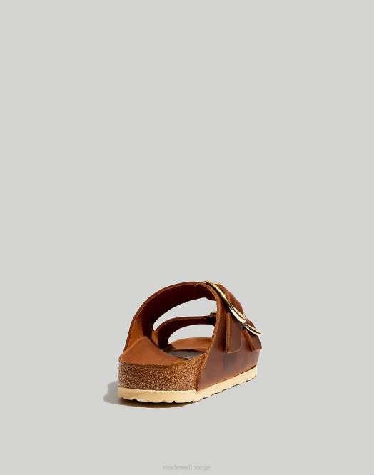 Madewell fottøy cognac oljet skinn kvinner birkenstock arizona sandaler med stor spenne 260F1262
