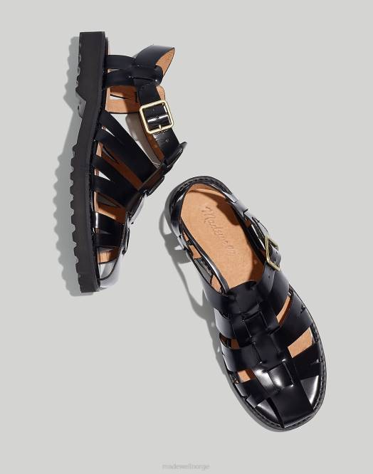 Madewell fottøy ekte svart kvinner cari fisherman sandal 260F2714