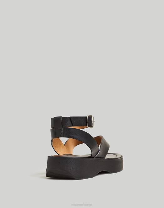 Madewell fottøy ekte svart kvinner cooper thong-sandalen 260F2716