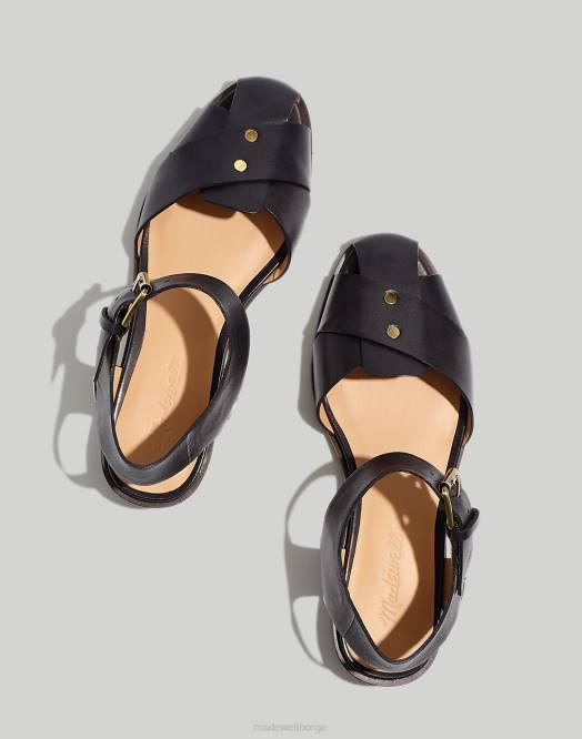 Madewell fottøy ekte svart kvinner ira-sandalen 260F2706