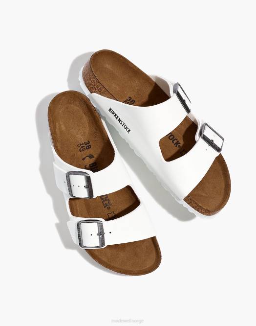 Madewell fottøy hvit kvinner birkenstock arizona sandaler i birko-flor 260F2759