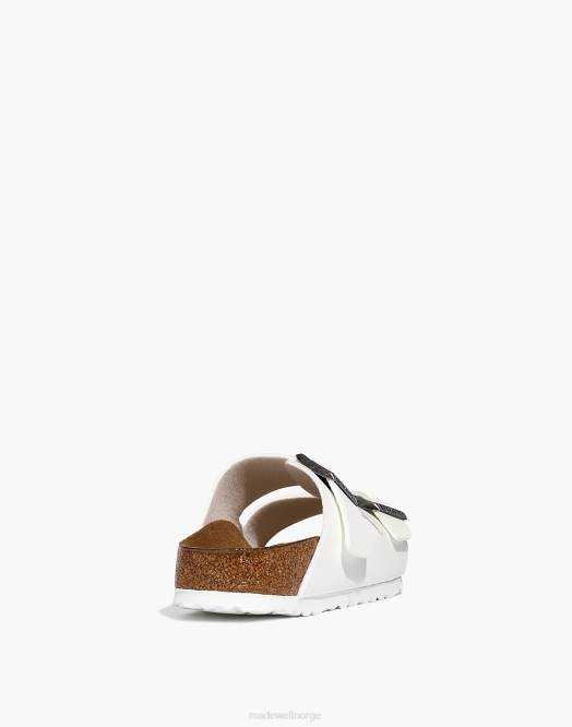 Madewell fottøy hvit kvinner birkenstock arizona sandaler i birko-flor 260F2759