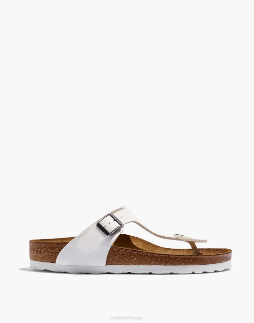 Madewell fottøy hvit kvinner birkenstock gizeh sandaler i birko-flor 260F2762