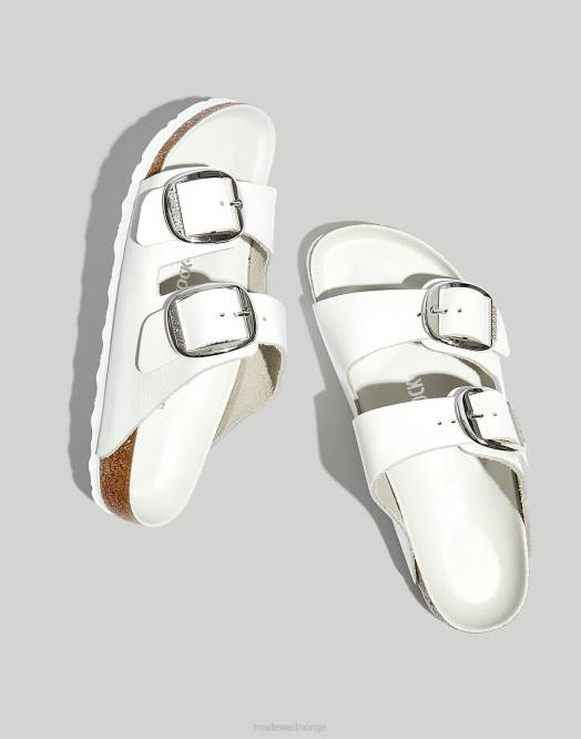 Madewell fottøy hvitt skinn kvinner birkenstock arizona sandaler med stor spenne 260F1263