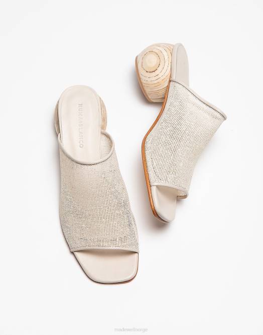 Madewell fottøy jute kvinner huma blanco milla sandalmuldyr 260F1580