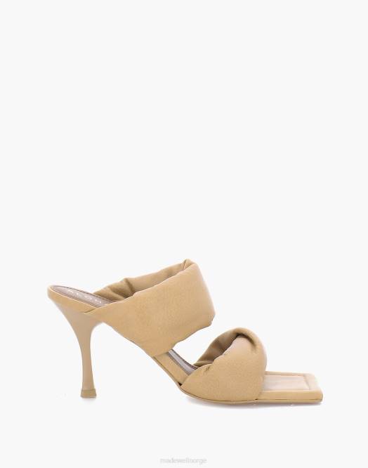 Madewell fottøy kamel kvinner alohas sandaler med vridstropp i skinn 260F2754