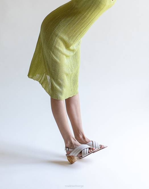 Madewell fottøy kull kvinner huma blanco franny-sandaler i skinn 260F1588