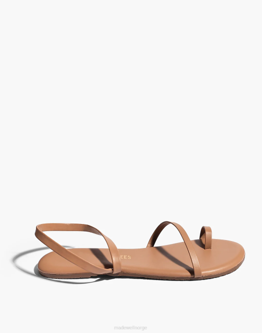 Madewell fottøy mørk naken kvinner tkees mia napa skinnsandaler 260F1148
