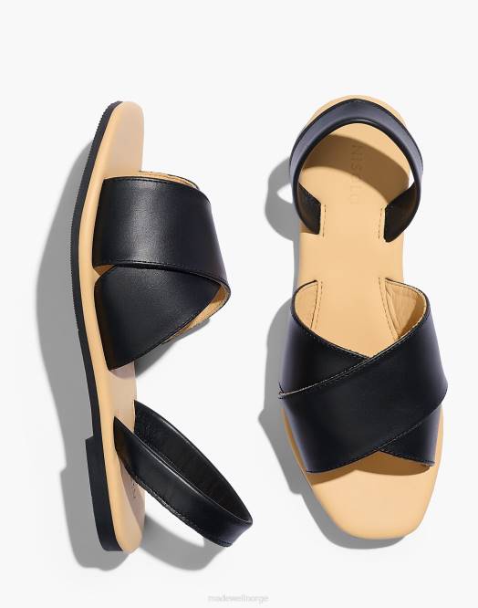 Madewell fottøy mandel kvinner nisolo heldags sandal med kryssrem 260F2041