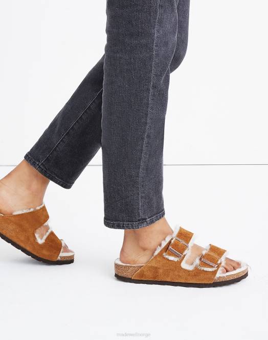 Madewell fottøy mink naturlig kvinner birkenstock semsket arizona sandaler 260F1282