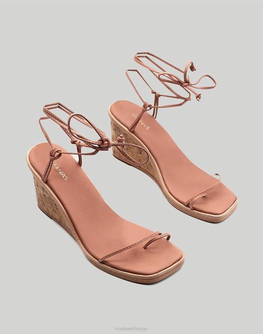 Madewell fottøy naken kvinner kaanas amiata sandal med ankelomslag 260F1711