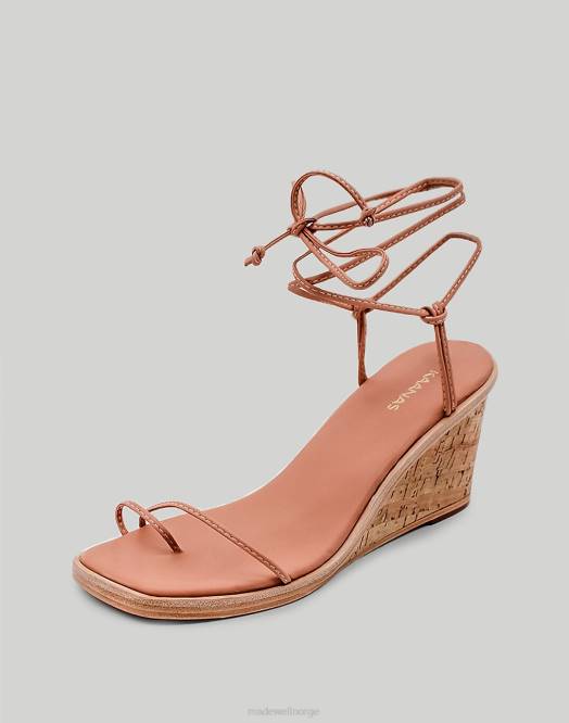 Madewell fottøy naken kvinner kaanas amiata sandal med ankelomslag 260F1711