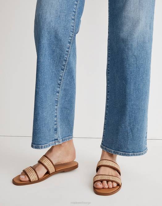 Madewell fottøy ørken dune multi kvinner teagan glidesandalen i halm 260F2756