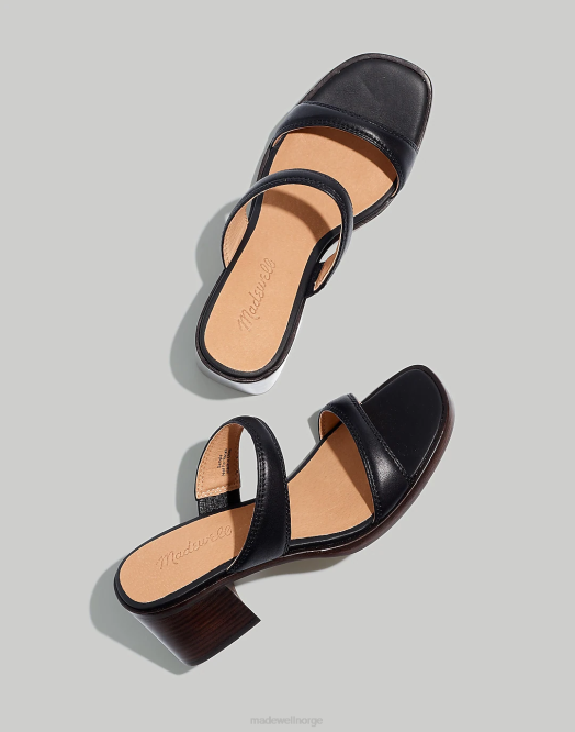 Madewell fottøy ørken kamel kvinner den saige dobbeltreimssandalen i skinn 260F2734