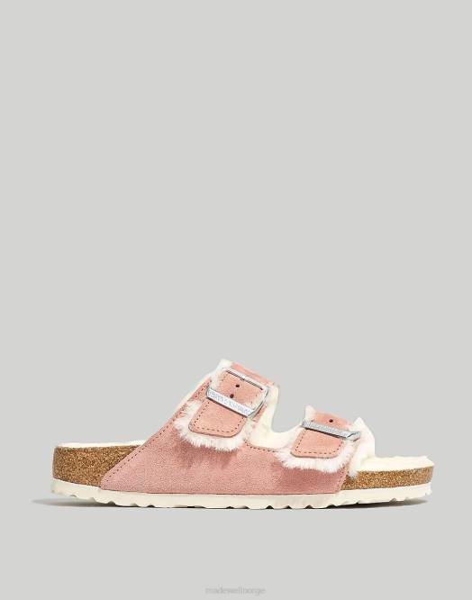 Madewell fottøy rosa leire semsket skinn kvinner birkenstock semsket arizona sandaler 260F1280