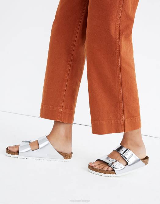 Madewell fottøy sølv kvinner birkenstock arizona sandaler i skinn 260F2761