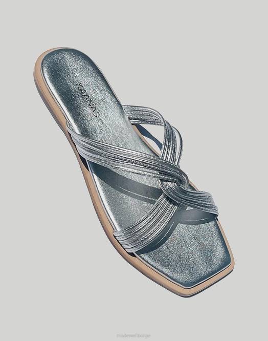 Madewell fottøy sølv kvinner kaanas nasu crossover sandal 260F1721